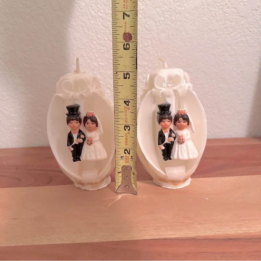 New Handmade Wedding Couple Candle Set